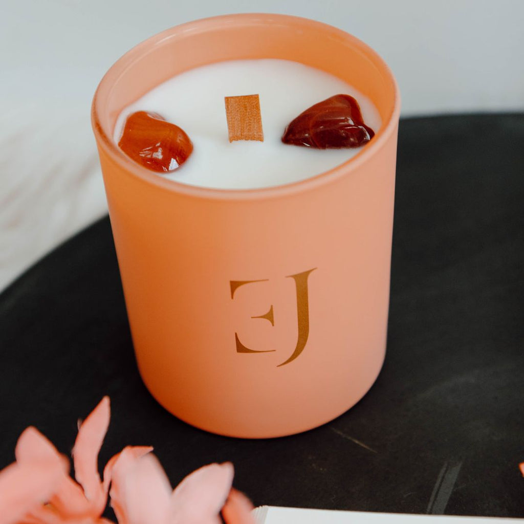 Crystal candle red carnelian motivation, foto 5