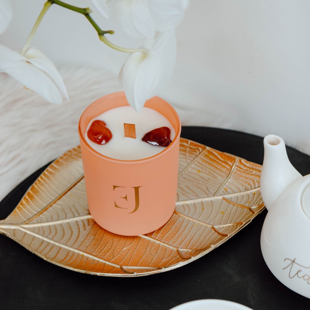 Crystal candle red carnelian motivation, foto 6