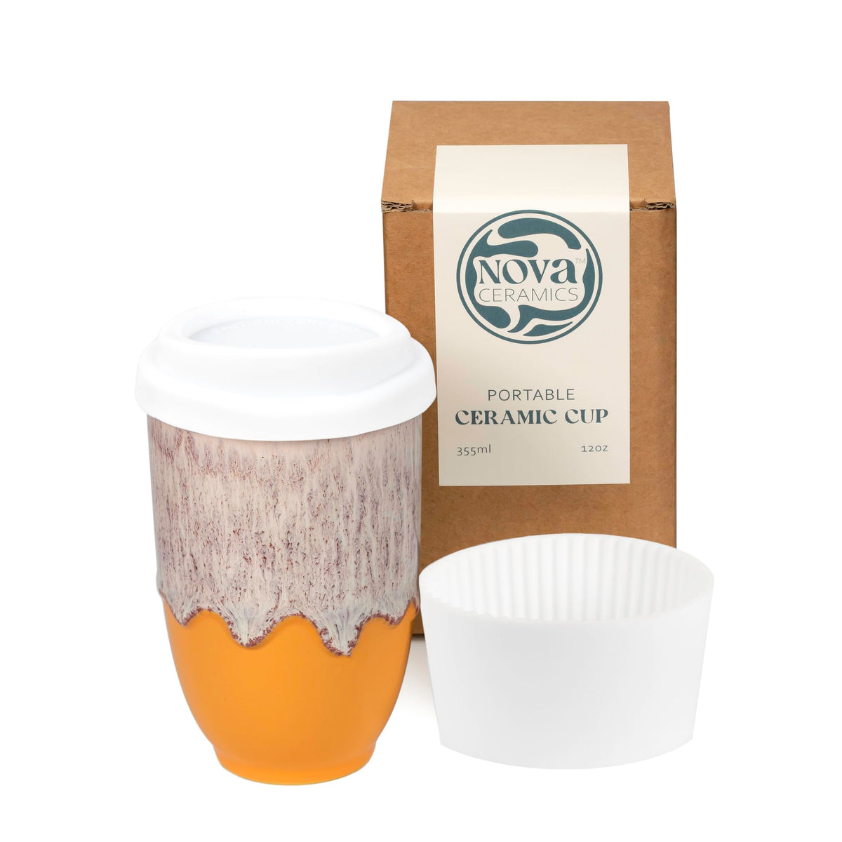 NOVA CERAMICS – To‑Go koffiebeker met deksel