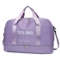 Reistas – Duffle Bag met Schoenenvak &amp; Schouderriem (Paars)