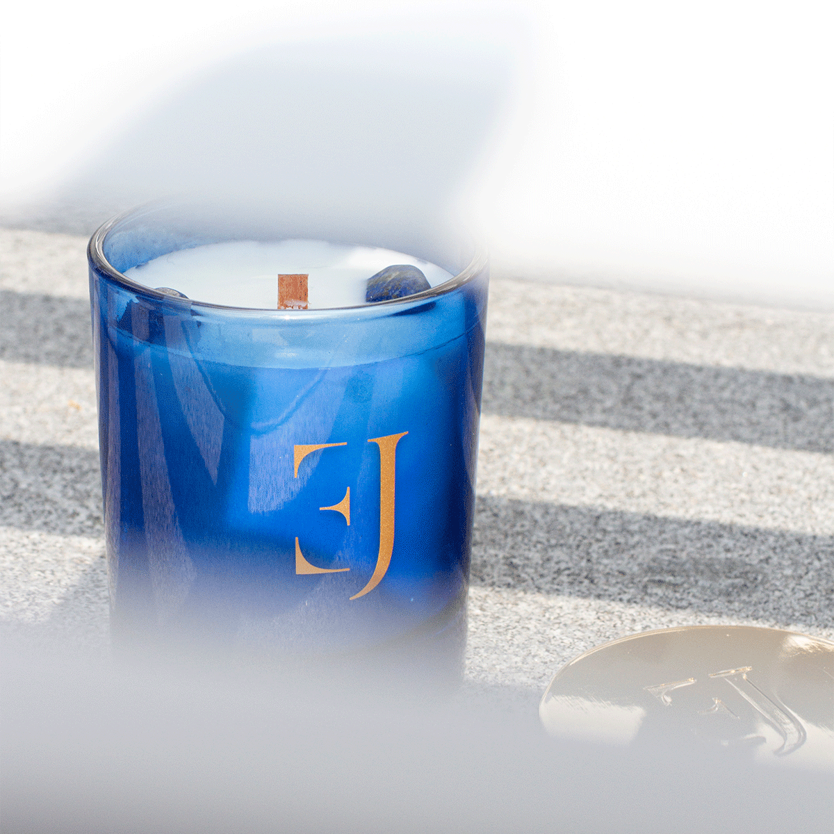 Dubai luxe geurkaars Lapis lazuli - Jasmine, foto 2