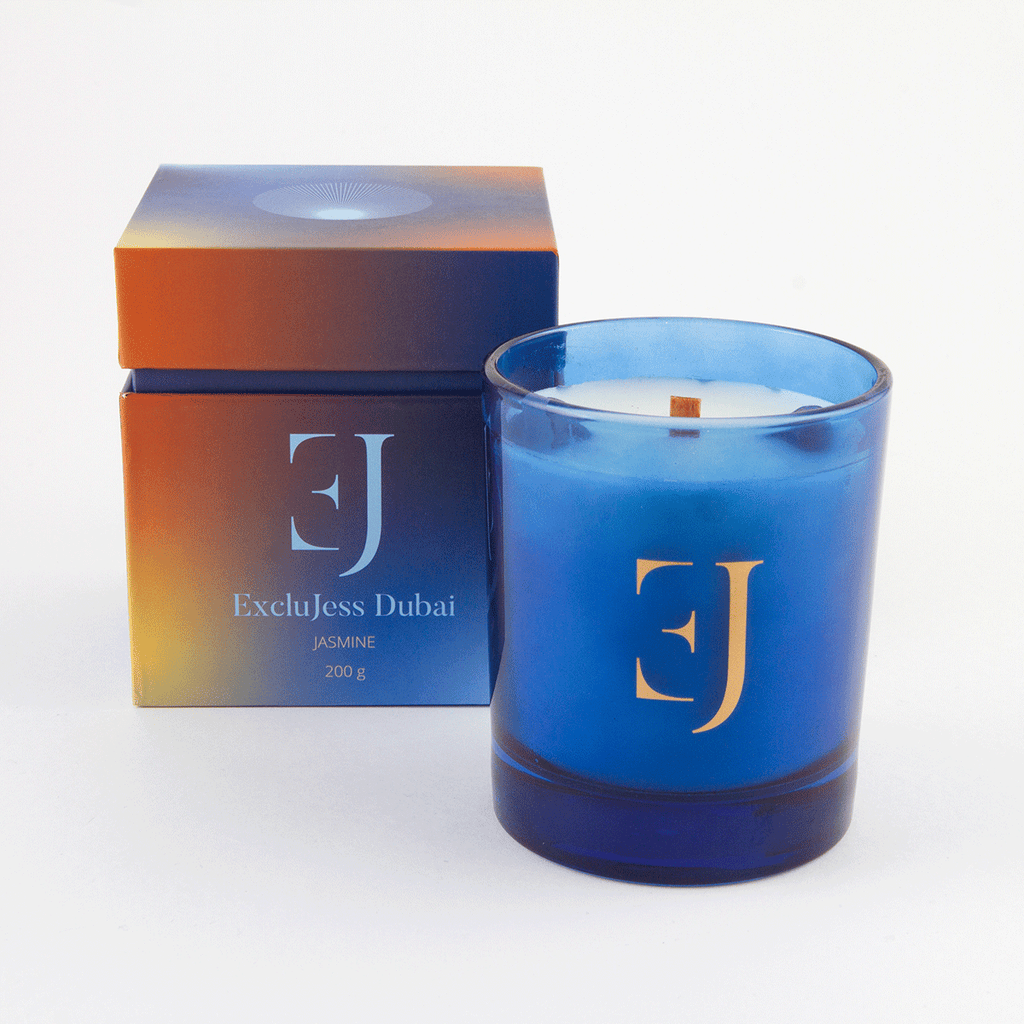 Dubai luxe geurkaars Lapis lazuli - Jasmine, foto 5