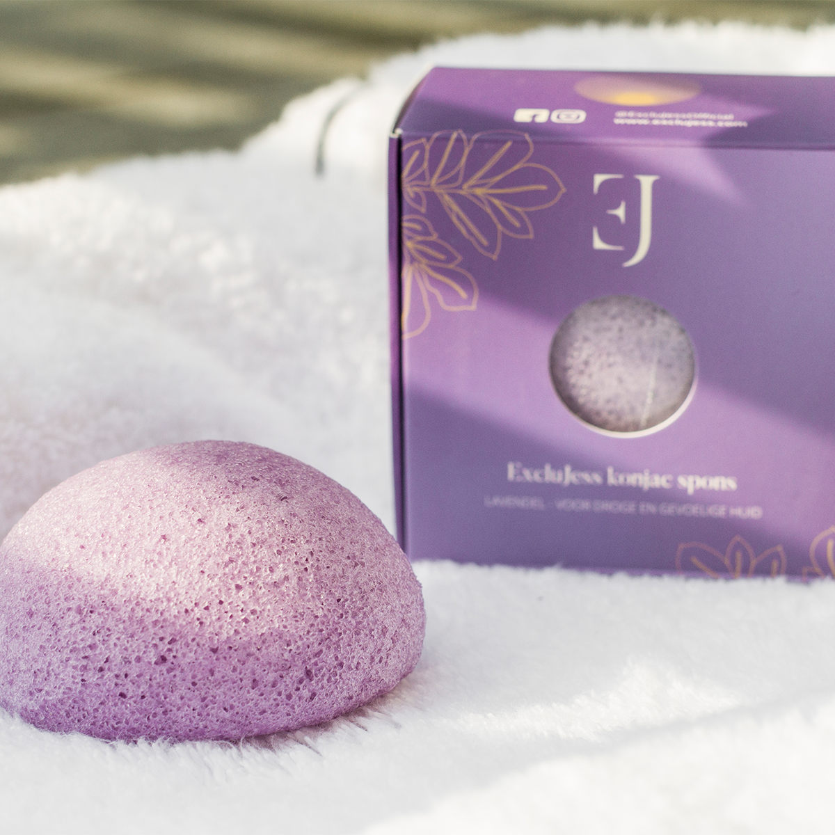 Lavendel konjac spons